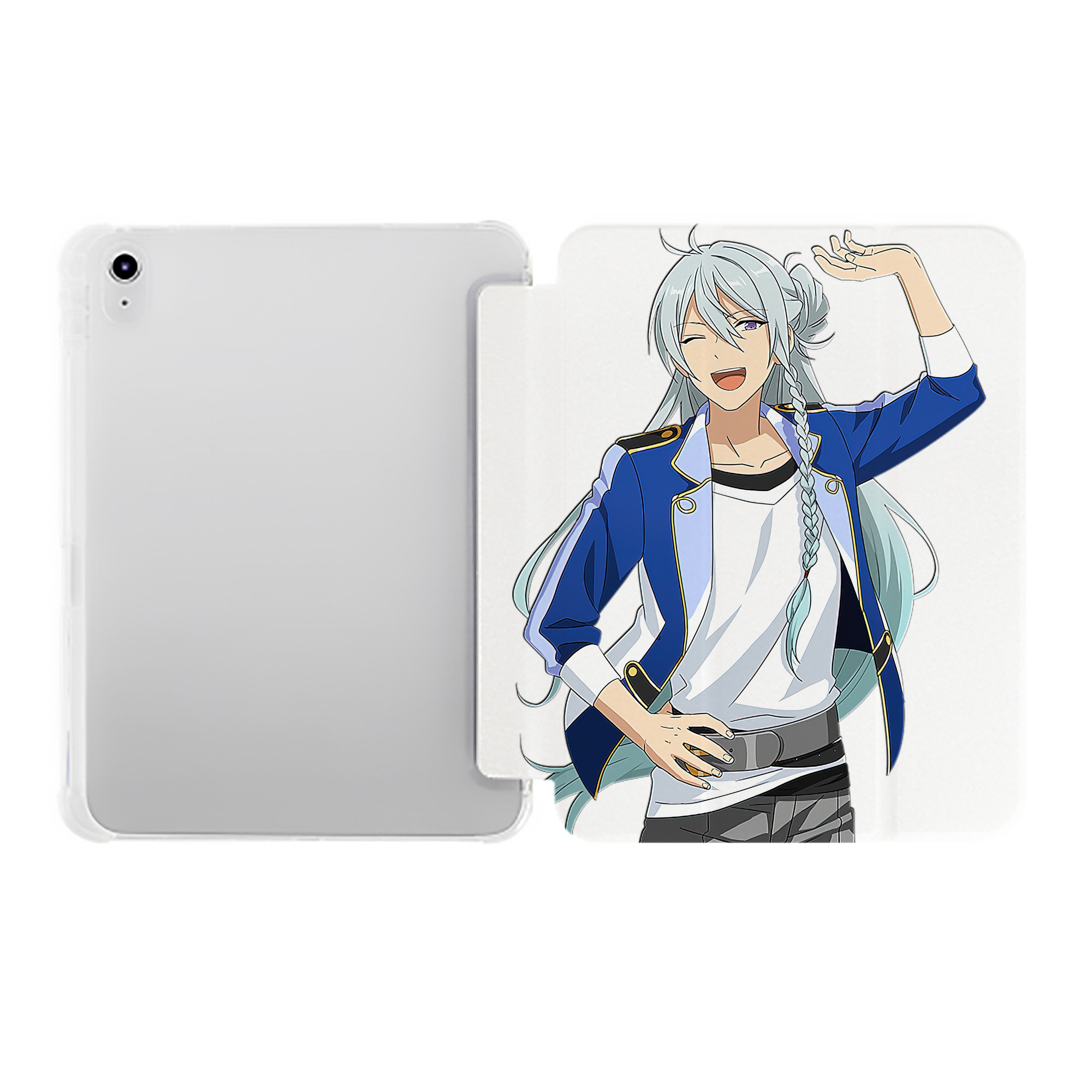 （画像用） あんさんぶるスターズ! Ensemble Stars IPad ケース ペン収納付き 三つ折りスタンド PUレザー×シリコン 対応機種9.5/10.5/10.9インチ